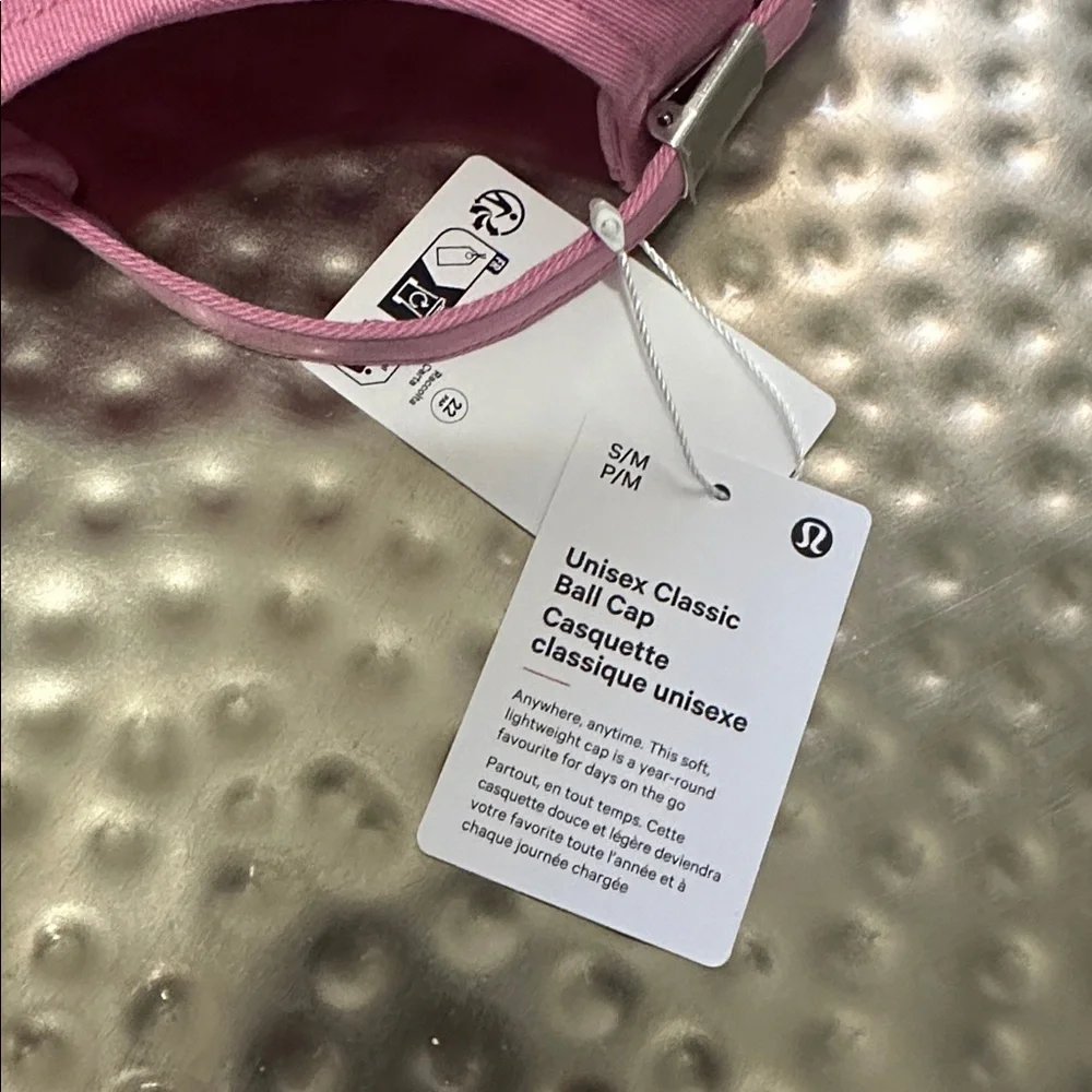 NWT Lululemon Classic Ball Cap *Wordmark Pink frost blissful pink unisex - Picture 5 of 8